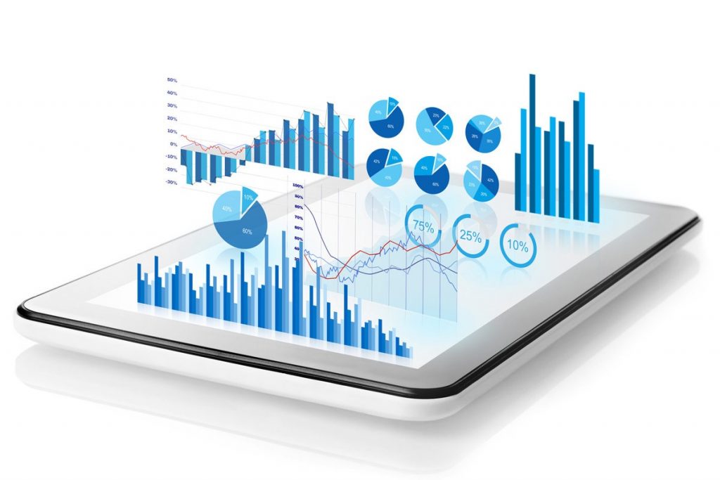 tablet with analytics chart graph trend 100747040 large
